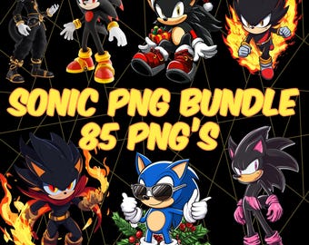 Sonic PNG Bundle, High Quality Sonic Clipart PNG, Sonic Silhouette, Sonic Birthday PNG, Sonic Printables, Sonic Png Designs, Hedgehog Png