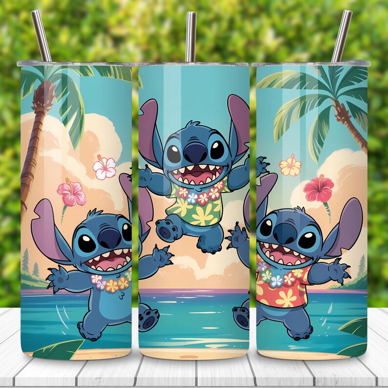 glitter stitch skinny tumbler png, cartoon character wrap digital, sublimation design for cartoon fans, stitch kawaii sublimation png, digital wrap cute stitch design, 20oz sublimation cartoon wrap, instant download tumbler file, glitter effect cartoon design, printable sublimation wrap for stitch, skinny stitch tumbler design