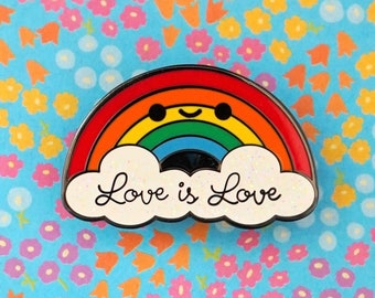 Love is Love Rainbow LGBTQIA+ Enamel Pin