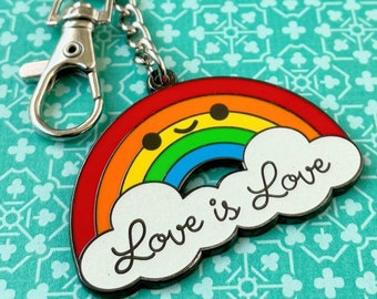 Love is Love PRIDE Rainbow Keychain