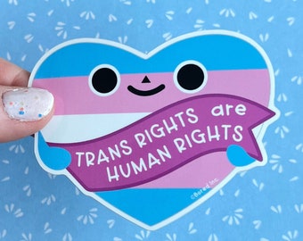 Free Shipping! Trans Rights are Human Rights Vinyl Sticker