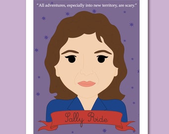 Sheroes Collection: Sally Ride 8x10 Art Print, Famous Women in History, Women in STEM, NASA, Astronaut Poster