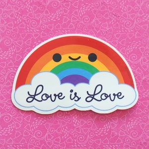 Free Shipping! Love is Love PRIDE Rainbow LGBTQIA+ Support, Equality Vinyl Sticker