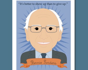 Heroes Collection: Bernie Sanders 8x10 Art Print, Famous Individuals in Politics & Government Poster, Inspiring Leaders Poster