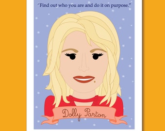 Sheroes Collection: Dolly Parton 8x10 Art Print, Famous Women in History, Women in Music Poster, Inspring Leaders