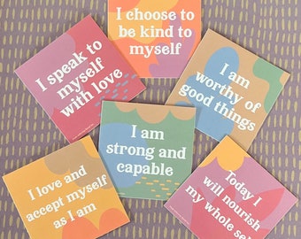 Positive, Self Care, Affirmation, Emotional, Mental Health Support, Mini Card Pack