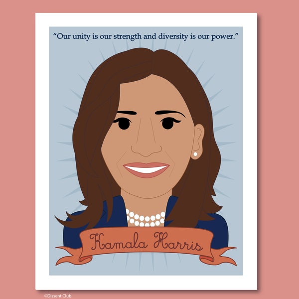 Sheroes Collection: Kamala Harris 8x10 Art Print Famous Women in History, Women in Politics & Government Poster, Black History