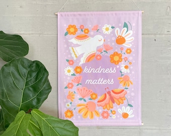 Kindness Matters Canvas Wall Hanging