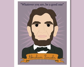 Heroes Collection: Abraham Lincoln 8x10 Art Print, Famous Individuals in History, Politics & Government Poster