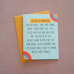 You are So Important Encouragement & Emotional Support Uplifting Greeting Card image 4