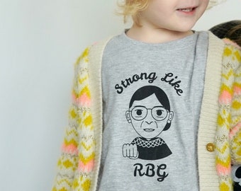 SALE! Strong Like RBG Ruth Bader Ginsburg Youth Kid's Unisex Tee Sizes Youth L