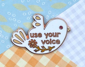 Sale! Use Your Voice, allyship, affirmation, speak up, Enamel Pin