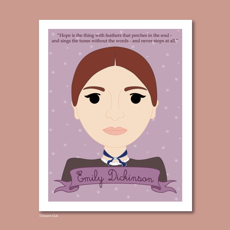 Emily Dickinson 8x10 Art Print Sheroes Collection