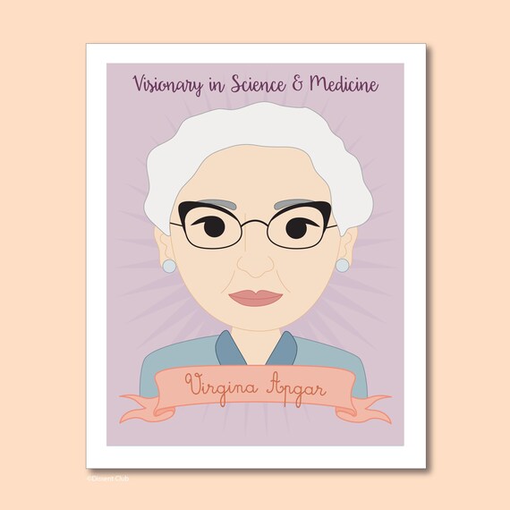 Sheroes Collection Virginia Apgar 8x10 Art Print Etsy