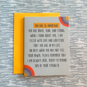 You are So Important Encouragement & Emotional Support Uplifting Greeting Card image 2