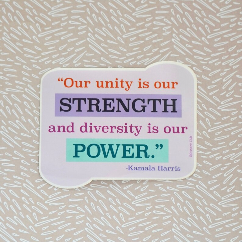Free Shipping Unity is Our Strength Kamala Harris Quote - Etsy