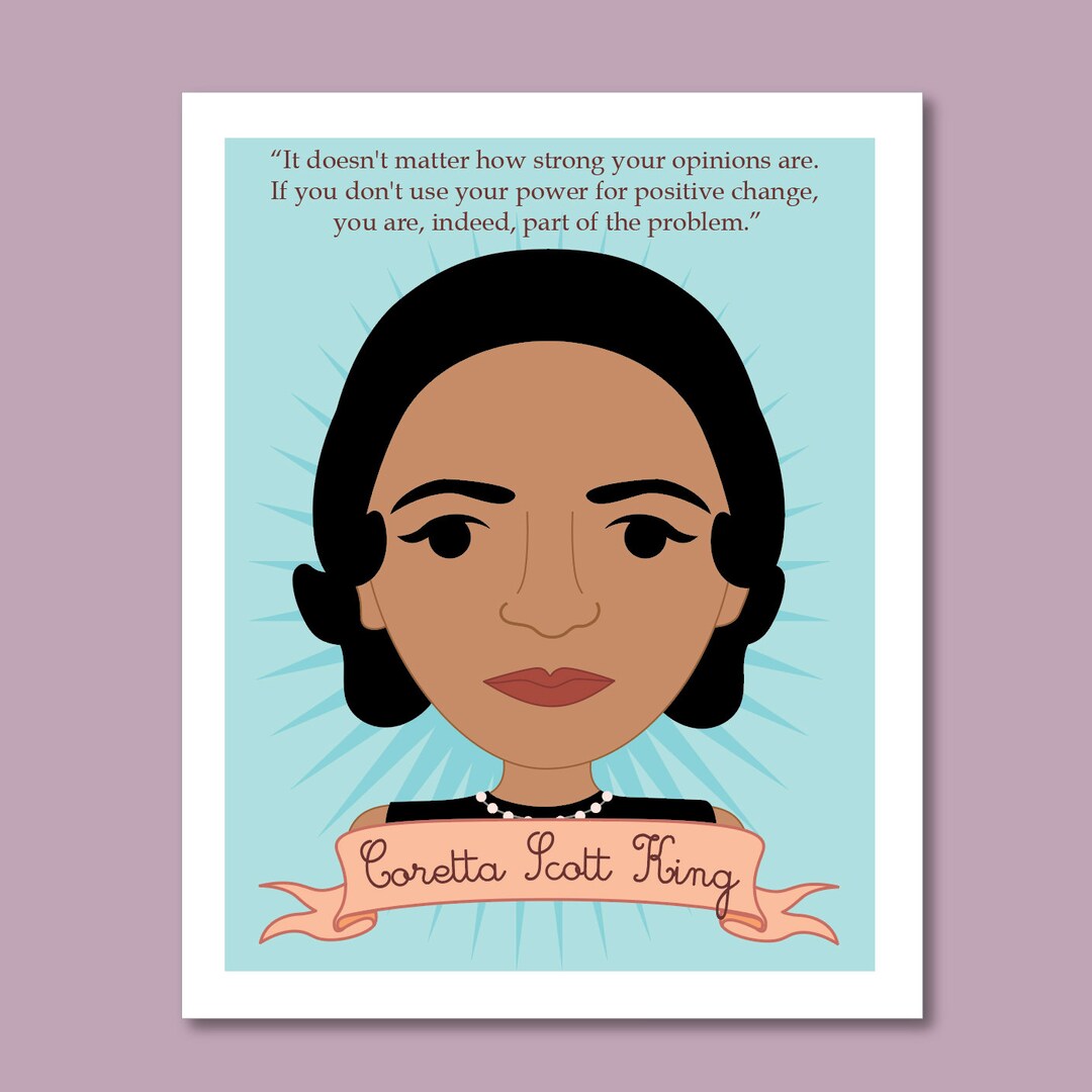 Sheroes Collection: Coretta Scott King 8x10 Art Print Famous - Etsy