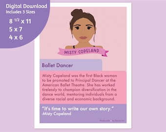 Download! Misty Copeland Biography, Facts, Portrait for School, Library, Educational Use, Famous Women in History