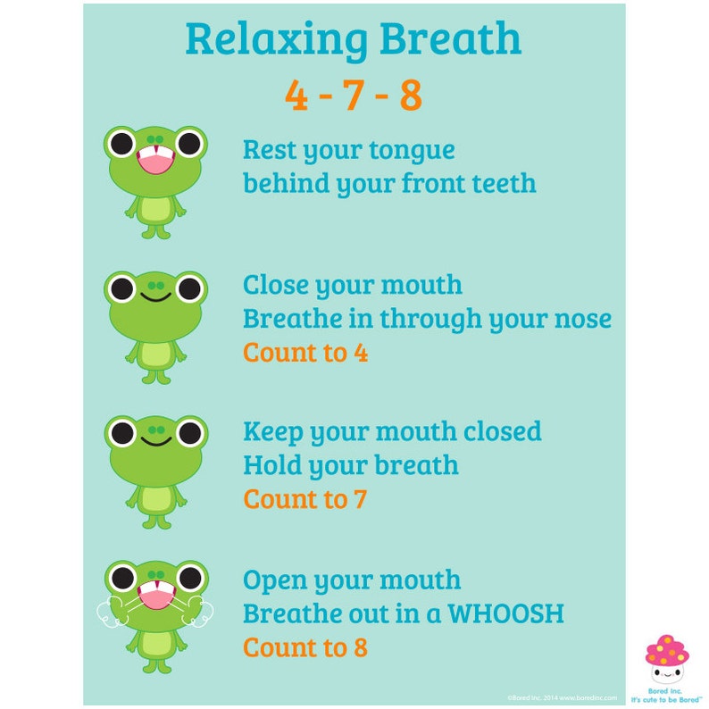Relaxing Breath Calming Poster for school classroom or home Etsy