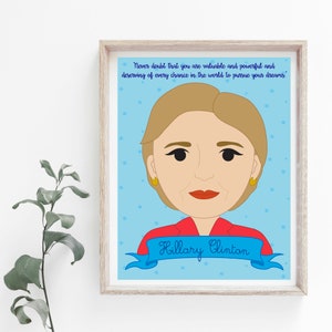 Sheroes Collection: Hillary Clinton 8x10 Art Print Famous Women in ...