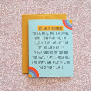 You are So Important Encouragement & Emotional Support Uplifting Greeting Card image 5