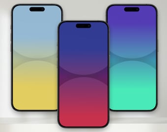 Fondo de pantalla minimalista con degradado para móvil, descarga digital, fondo abstracto para teléfono (paquete de 3)