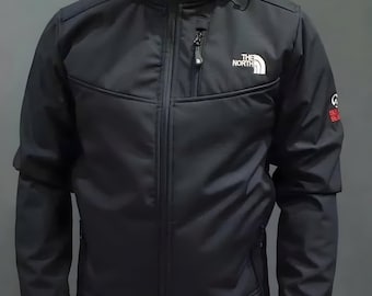 Chaqueta softshell negra para hombre de The North Face, resistente al agua y al viento para exteriores