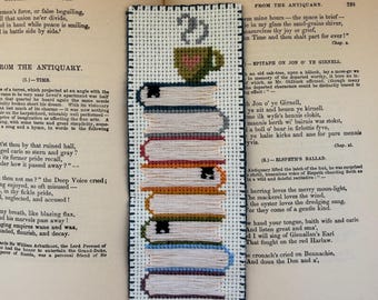 Boek stapel kruissteek bladwijzer (pdf-patroon)