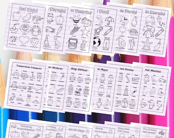 Páginas para colorear bilingües