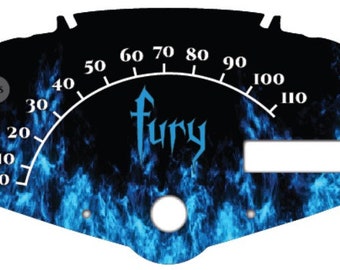 Honda Fury Faceplate Blue Flames Ultra Blue Paint Theme