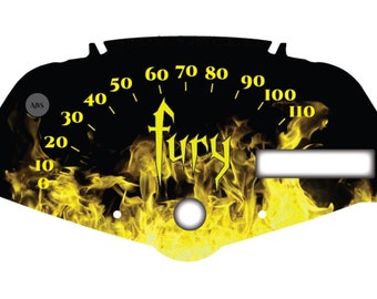 Honda Fury Faceplate Yellow Flames