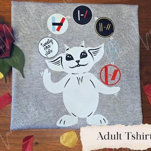 Ned Juggling Twenty One Pilots Album Logos T-Shirt | Fan Art Adult Tee