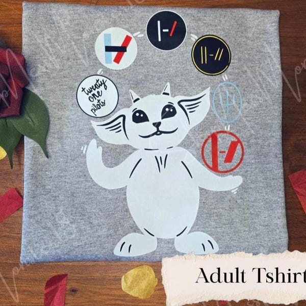 Ned Juggling Twenty One Pilots Album Logos T-Shirt | Fan Art Adult Tee