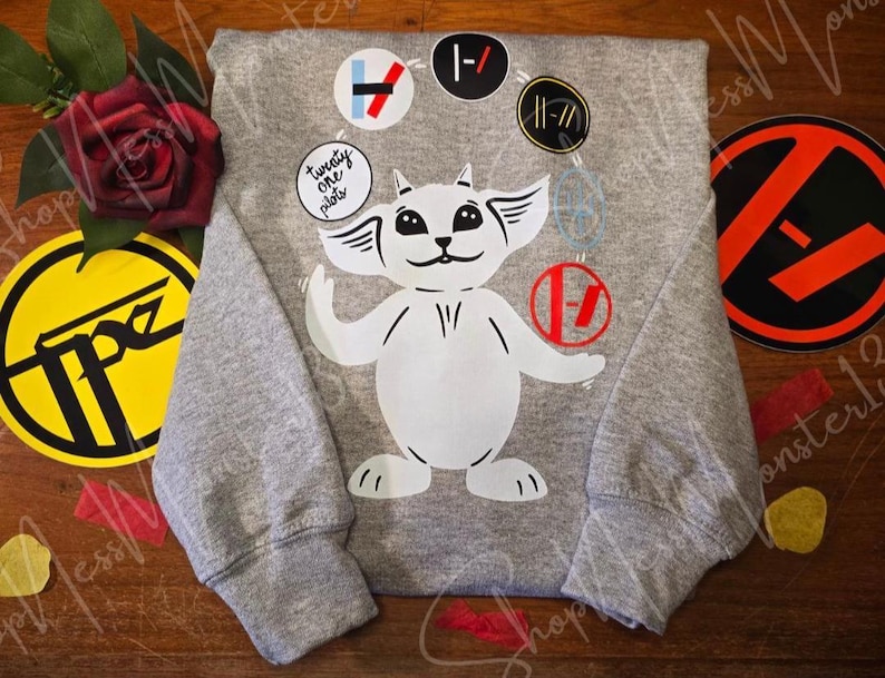 Ned Juggling Twenty One Pilots Album Logos Gildan Adult Sweatshirt | Fan Art Crewneck image 16
