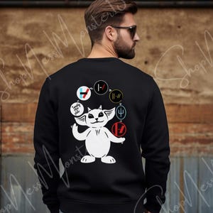 Ned Juggling Twenty One Pilots Album Logos Gildan Adult Sweatshirt | Fan Art Crewneck image 9