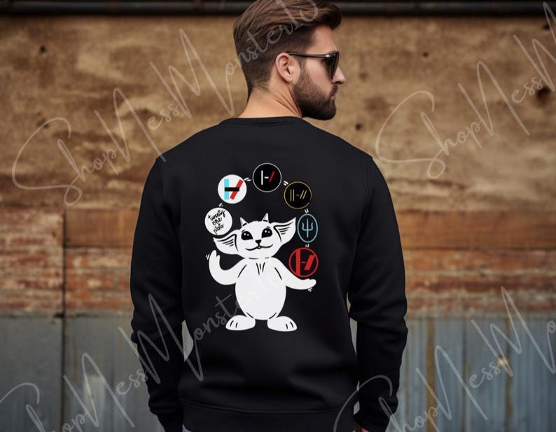 Ned Juggling Twenty One Pilots Album Logos Gildan Adult Sweatshirt | Fan Art Crewneck image 9