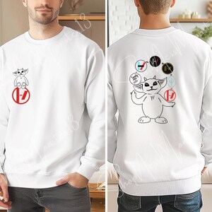Ned Juggling Twenty One Pilots Album Logos Gildan Adult Sweatshirt | Fan Art Crewneck image 3