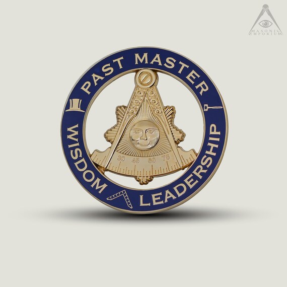 Shining Past Master Gold Auto Emblem Lapel Pin Masonic Combo Shining Past Master Gold Auto Emblem Lapel Pin Masonic Combo