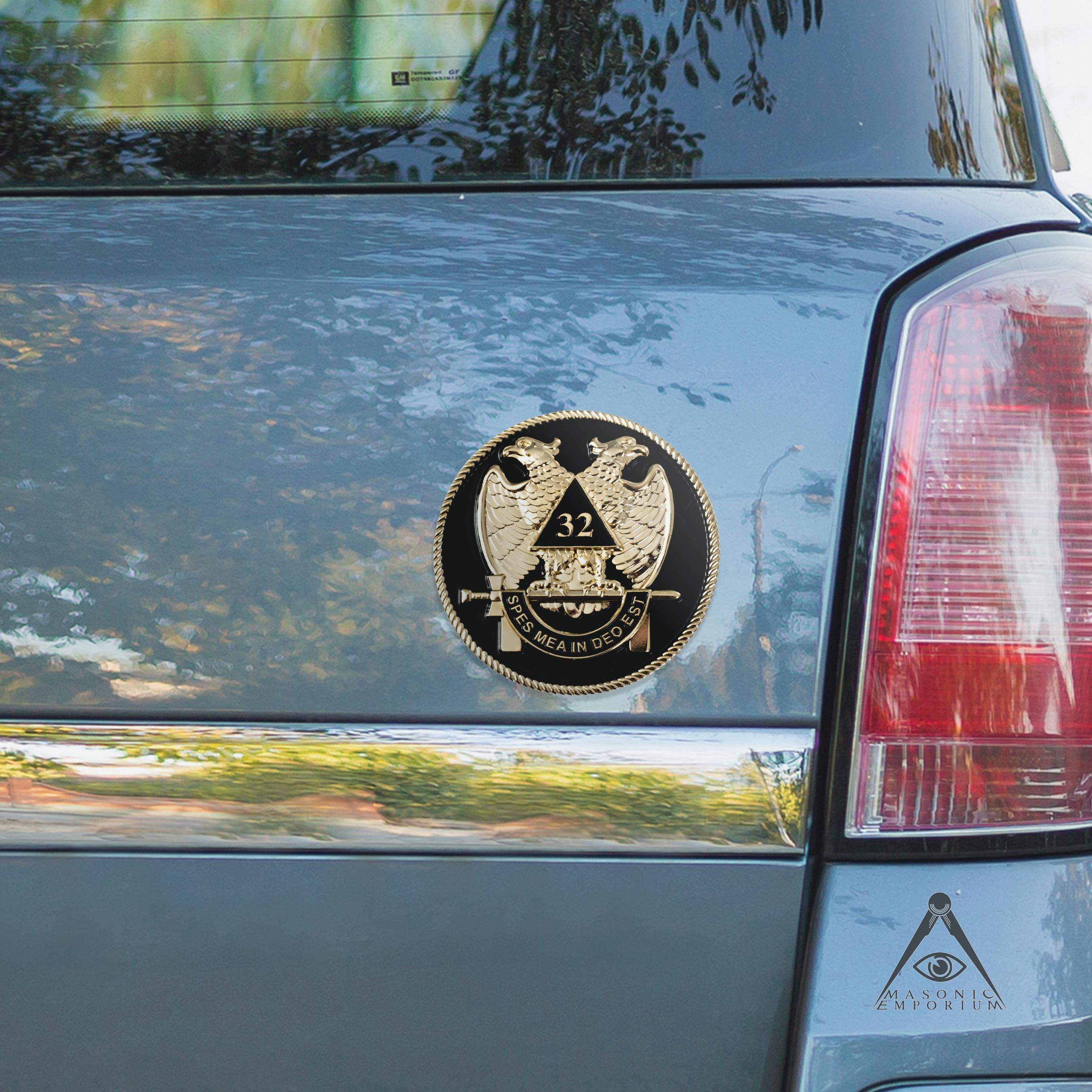 Scottish Rite Auto Emblem Black and Gold 32nd Degree Scottish Rite Auto Emblem - Etsy