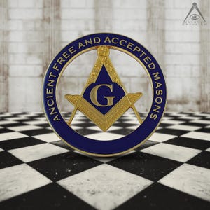Ancient Free and Accepted Masonic Auto Emblem
