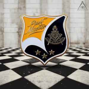 Past Master Shield Masonic Auto Emblem