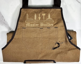 Embroidered Masonic Workman's Apron For Woodworking, Shopwork, Etc.