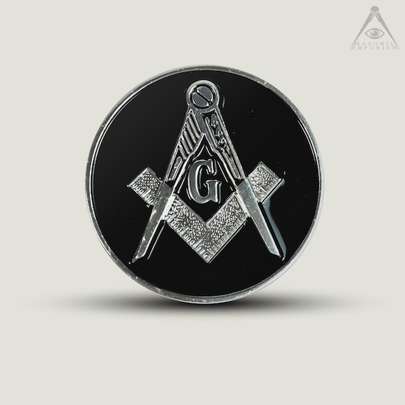 AtSKnSK Emblema dell'automobile massonica pilastri dell'altare quadrato bussola massone distintivo automatico