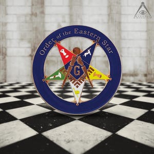 Order of The Eastern Star Patron Auto Emblem