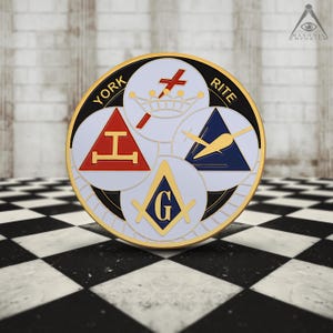York Rite Masonic Auto Emblem
