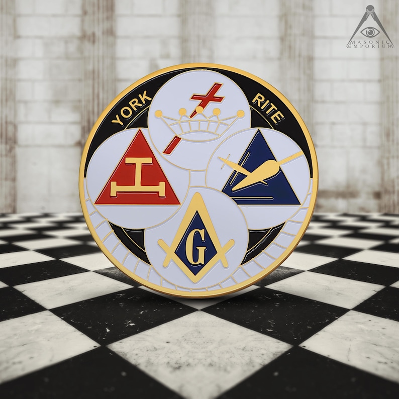 York Rite Masonic Auto Emblem - Etsy