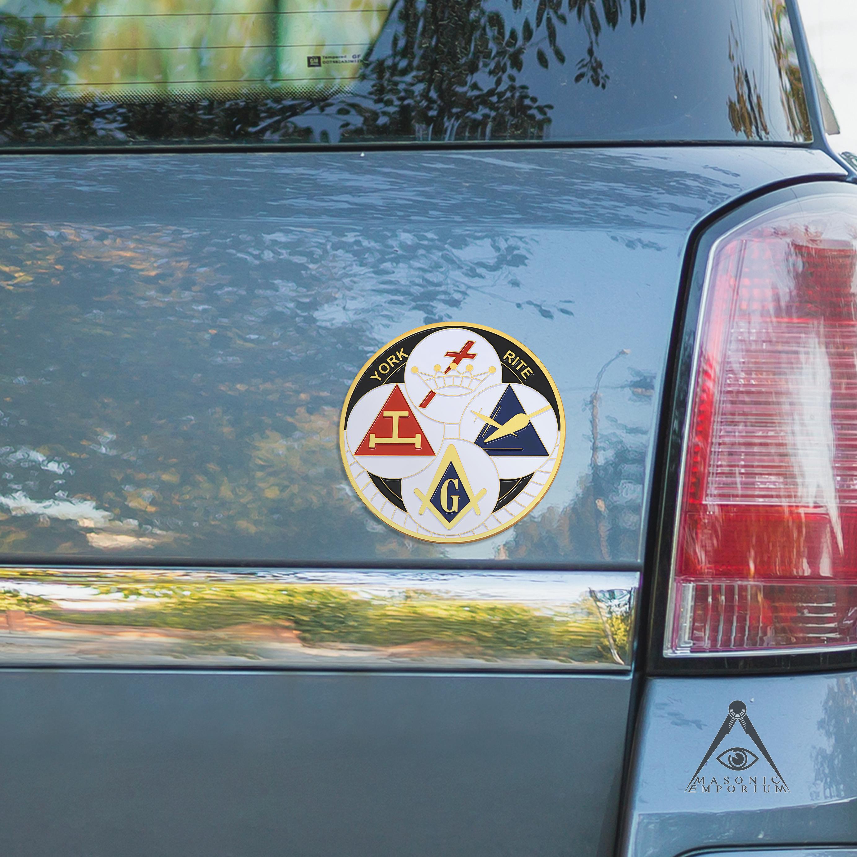 York Rite Masonic Auto Emblem - Etsy