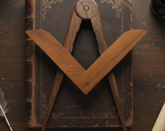 Wooden Square and Compass Set