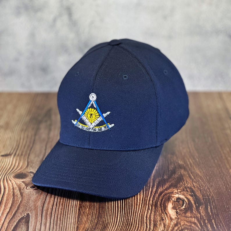 Masonic Past Master in Silver, Blue, and Gold Flexfit Baseball Hat - Etsy