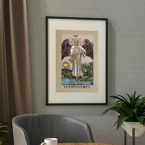 Temperance tarotkaart esoterische poster